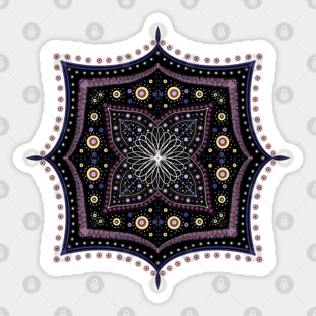 Curved 8 Flower Mandala Sticker by FunkyStyles